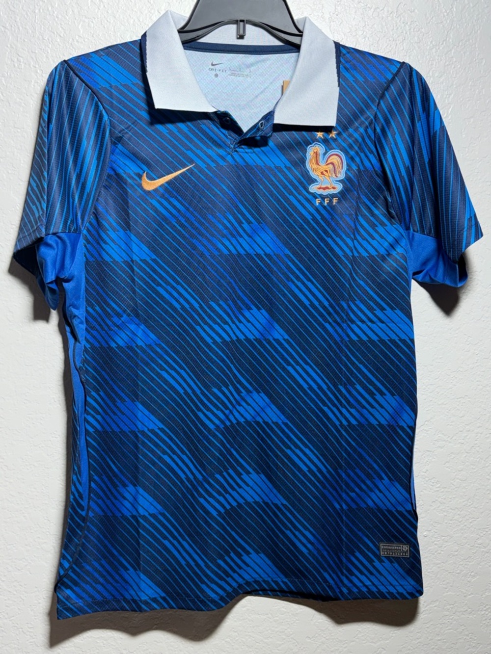 Nike Blue and Gold France 2026 Soccer Crest Jersey